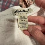Eddie Bauer Vintage 90s-Y2K cotton ribbed white top boho classic coastal Photo 7