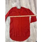 ZARA BASIC Rust Red Textured V Neck Long Sleeve Shirt Dress Women Size Small Photo 5