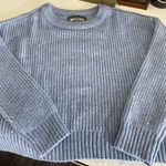 American Eagle Aeo Chunky Sweater Baby Blue Long Sleeve Short Cozy Photo 0
