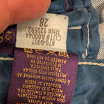 Rich & Skinny Jean Shorts Womens 28 Blue Denim Bermuda Buttonfly Designer Photo 3