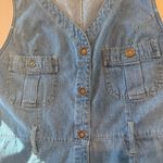 Vintage Studio Denim Jumper Dress Y2K SZ 14 light wash Blue Photo 3