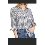 Rails  - Farrah navy check shirt button‎ down , small Photo 4