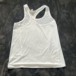 Athleta  White Sheer Racerback Tank Top Photo 4