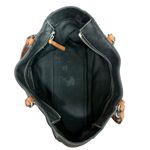 Coach Vintage 00s Y2K  Black Pebbled Leather Chelsea Handbag Brown Straps Purse Photo 9