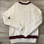 Brandy Melville  Nikki Heavy Wool Cable Knit Stripe Over Sized Sweater One Size Photo 3