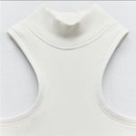ZARA white turtle neck cutout sleeveless stretchy bodysuit top, never worn Photo 1