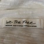 Free People  Sweetness Women's White Scoop Neck Short Sleeve Tiered T Shirt Top M Photo 2