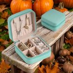 1pc Mini Jewelry Box, Portable Jewelry Storage Box, PU‎ Leather Small Organizer Photo 3