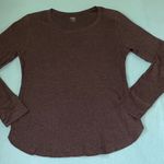 Old Navy thermal crewneck pullover long sleeve layering top charcoal gray size L Photo 1