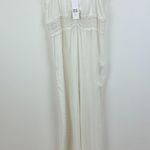 Urban Outfitters Jumpsuit White Wide Leg Gauze Cotton Crochet Cottagecore L NWT Photo 4