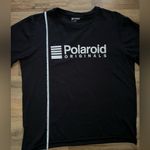 Polaroid Original Black T-shirt White Logo 100% Cotton Photo 4