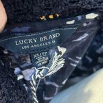 Lucky Brand  cotton blend‎ boho print crochet neck top size XS BIN F Photo 6