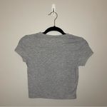 ‘Cute But Insane' Cropped Short Sleeve Baby Tee, Gray/Black, Size S, NWOT Gray Photo 1