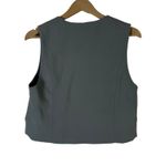 ZARA NWT Tailored Vest Womens M Gray Minimalist Workwear Chic Corporate Career Photo 4