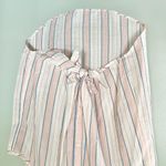 Lucky Brand NWT Striped Sleeveless Button Front Tie Top Pink White Blue Small Photo 8