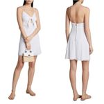 Alice + Olivia  Dress Women 0 White Tie Front Roe Fit & Flare Slip Babydoll Mini‎ Photo 1