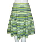 Worthington Skirt Womens 4 Pink Green Blue Stripe A-Line Skirt Casual Office Photo 3