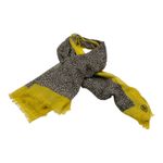 Tory Burch Leopard Print Wool Scarf Shawl Green Border Frayed Edge NWT Photo 2