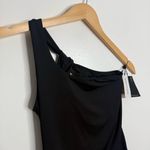 Massimo Dutti NWT Black One Piece Open Back Swimsuit Size Small Photo 3