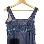 Adrianna Papell  Navy Pink Sequin Long Sleeveless Formal Dress Size 10‎ Photo 3