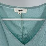 Entro  Light Blue Textured Mini Dress babydoll S animal print shiny monochromatic Photo 9