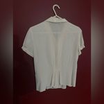 90s silk pleat shirt White Size M Photo 6