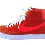 Nike  Blazer Mid 77 Vintage Men's Orange Suede Leather Lace Up Sneakers Shoes 8 Photo 0