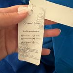 Strapless lake blue formal dress Size 8 Photo 3