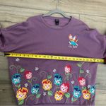 Her Universe Disney Alice In Wonderland I’m Late Purple Floral Crewneck Sweater Photo 7