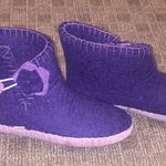 Purple Floral Clemente Wool Slipper Bootie Size 7 Photo 2