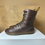 Dr. Martens 🤎🖤 Brown Lace Up Boots with Leopard Cuff size 8Us L .🤎🖤 Photo 3