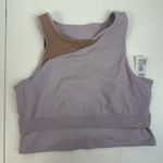 Athleta  M Medium Sports Bra Conscious Lace Crop Top Shasta Purple Light Impact Photo 6