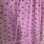 Betsey Johnson  Dress Womens 12 Pink sequin Heart bustier tiered Tulle Maxi i Photo 10