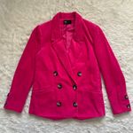 ZARA Jacket Corduroy Blazer Double Breasted Button Front Long Sleeve Pink S/M Photo 2