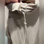 Retrology Women's L Oatmeal Cowl Neck Tunic Sweater Drawstring Size L Photo 4