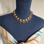 Statement AB Collar Necklace Earrings Set Gold Photo 5