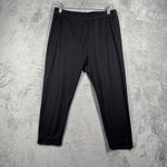 LL Bean Pants Womens‎ Black Pull On Crop Medium Casual Comfort Layering Neutral Photo 1