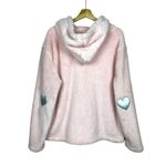 P.J. Salvage  Jacket Womens Sz L‎ Pink Sherpa Full Zip Coat Faux Fur Hooded Lounge Photo 1