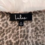 Lulus  Hot Take Light Beige Leopard Print Sheer Wrap Top Photo 3
