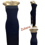 Zuliana Size Medium Strapless Black Dress. Made In USA. New With Tags Photo 1