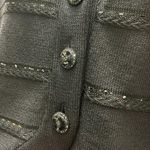 St. John Evening by Marie Gray Black Button Down Cardigan w/Sequins & Embroidery Photo 9