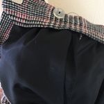 Vintage 80s Country Suburbans Wool Glen Plaid Check Midi Skirt Straight Lined 12 Gray Photo 2