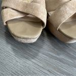 Sam Edelman  Leather Suede Beige Cream Strappy Slingback Block Heels‎ Size 9 Photo 8