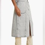Isabel Marant Étoile Toria Denim Midi Jean Skirt in Washed Gray Size FR 34 NWT Photo 1