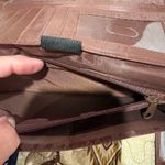 Longaberger Homestead Brown Leather Wallet with a Red Plaid Flap snap closure Photo 6