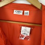 Cato NWT  Sheer Lace Button Down Blouse‎ Size 26/28W Pintuck Tie Waist Boho Fall Photo 7