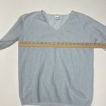 Max Mara  Leisure Smirne Blue Wool Cashmere Blend V Neck Sweater Size Medium Photo 4