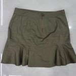 Veronica Beard Claremont Flounce Military Style Olive Green Skirt Photo 8