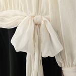 Cinq à Sept $495  Holiday Elena White Black Sheer Blouson Mini Dress Sz 2 NEW‎ Photo 8