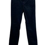 Ann Taylor  Pants Womens 8 Black Velvet Skinny Crop Quiet Luxury Dark Academia Photo 1